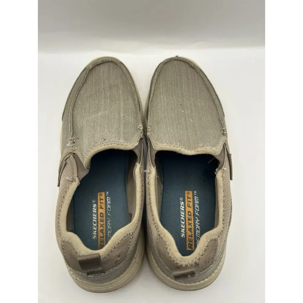 Skechers Mens Status Delton Loafers Size 9 Beige